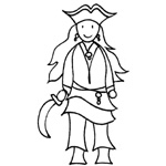 coloriage fille du pirate